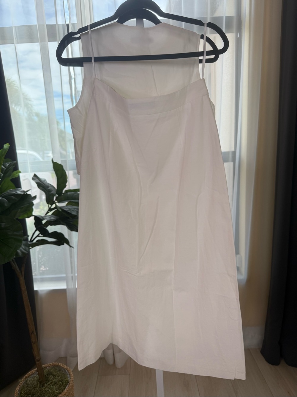 #306 Cotton Linen Scallop Trim Vest & Skirt Set - Picture 7 of 7